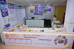 Information Centre counter with brochures